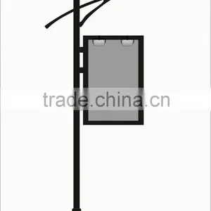 70W Solar Street Light With Advert Display 9m Pole- TOKYO Series Single Arm Design Homogenous Lighting With Adboard thumbnail-2