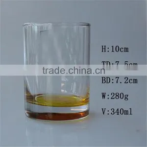 Custom Bottom Sprayed Color Whisky Glass Cup ,colored Drinking Glass Cup 250ml/340ml thumbnail-3