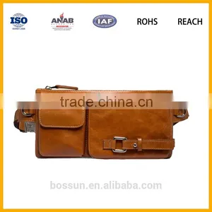 China Manufacture Hot Sales Leisure Genuine Leather Waist Bag thumbnail-1