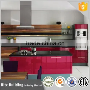 High Gloss Red Kitchen Chimney Design Kitchen Cabinet thumbnail-1