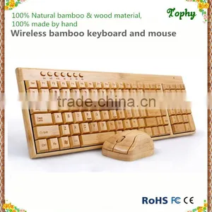 New Arrival Professional Bamboo & Wood Mechanical Keyboard Wireless Stylem, Full Set Computer Accessories thumbnail-2