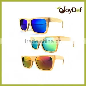 Newest Design Bamboo Sunglasses With PC Frame Wooden Sunglasses Spring Arms Small Order thumbnail-6