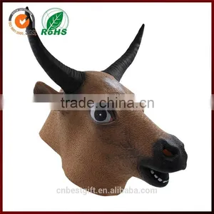 Manufacturers Full Head Rubber Animal Latex OX Bull Mask Halloween Minotaur Party Masks thumbnail-1