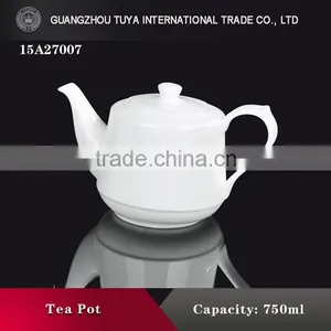 French Style White Antique Ceramic Tea Pot thumbnail-2