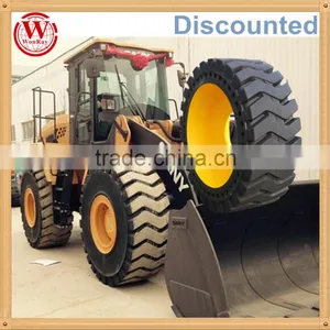 Good Price Low Profile Solid Wheel Loader Tires Snow 23.5-25 23.5r25 for Mini Loader thumbnail-1