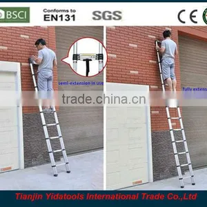 2m 7 Steps EN131 Extension Telescopic Aluminium Ladder thumbnail-1