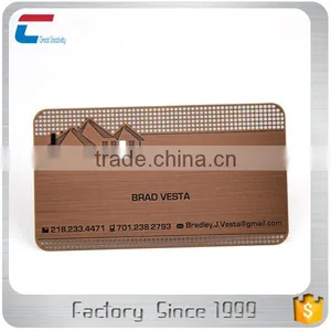 Custom Bronze Brushed Metal Cards/gold (silver) Brushed Stainless Steel Metal Cards thumbnail-1