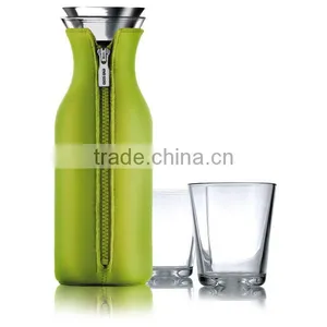 Glass Water Pitcher Decanter With Glass Cup Set thumbnail-3