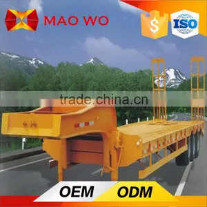 MAOWO 2 Axle 30 Ton Low Flatbed Semi Trailer for Excavator Transport thumbnail-5