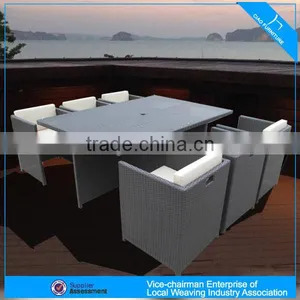 High-end Grey Rattan Wicker Furniture Dinning Table and Chair CF829-2 thumbnail-1