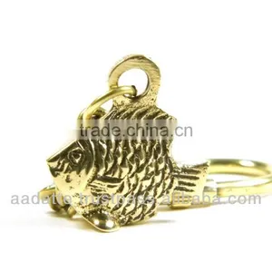 Solid Brass Sea Life Fish Nautical Keychain thumbnail-1