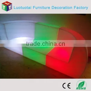 Remote Control Rgb 16 Color Changing Illuminated Nightclub LED Plastic Sofa thumbnail-2