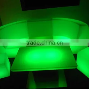 LED Remote Rectangle Tea Table/ Hot Sell LED Rechargeable Rectangle Coffee Table/LED Outdoor Lawn Rectangle Cocktail Table thumbnail-4
