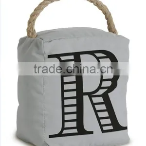 Store More Creative Cube Canvas Stuffed Door Stop With Rope thumbnail-2