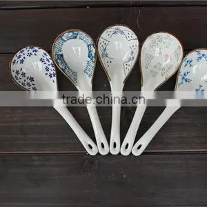 High Quality SP-1537 Haonai Factory Directly Big Ceramic Soup Spoon thumbnail-5