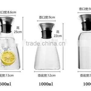 50oz Haonai Heat Resistance Borosilicate Glass Teapot With Stainless Lid Glass Jar thumbnail-5
