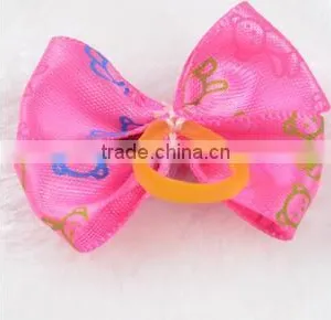 CY197 Handmade Pet Grooming Accessories Products Dog Bow Hair Little Flower Bows For Dogs Charms Gift thumbnail-3