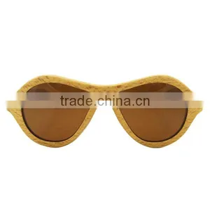 High Quality Fashion Retro Sunglasses White Oak Wood Frame Colored Lens Wooden Eyeglasses thumbnail-1