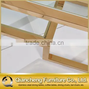 High Quality Furniture European Style Classical Stainless Steel tv Stand Dinning Room Set thumbnail-5
