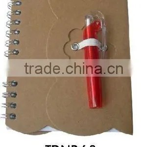 New Design Recycled Spiral Paper Notepad With Plastic Pen thumbnail-1