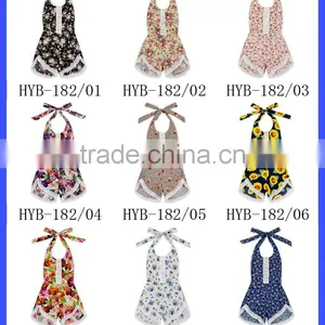 Summer Sleeveless Romper Girl Kid Baby Jumpsuit Floral Clothes Outfits thumbnail-4