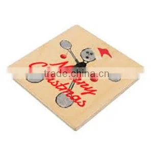 2017 Natural Wood Coaster Home Decor for Christmas Decoration Made in China thumbnail-1
