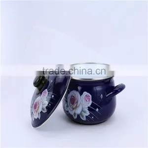 Double Handles Stockpot Enamel Cassrole / Cookware With Lid thumbnail-1
