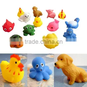 13pcs Rubber Animals With Sound Baby Shower Party Favors For Kid Baby Child Christmas Gift Toy Gift thumbnail-1