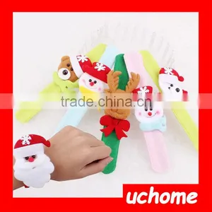 UCHOME Santa Claus Slap Bracelet Xmas Christmas Wristband Snowman Gift Party Decor thumbnail-1