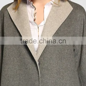 Latest Designs Gray Fur Coat Women Long Loose Winter Keep Warm Coat Without Hooded Wholesale thumbnail-4