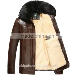 Customized Manufactorying Middle-aged and Elder Man Father-wear Fur Coats Jackets With Fur thumbnail-1