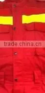 Mens Button Front hi Vis Fire Retardant Workwear Coverall Suit thumbnail-4