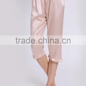 Hot Sale Women Silk Sleep Pants Comfortabe Soft Pajamas Pants thumbnail-1