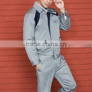 Custom Grey Cotton Engineer Work Uniform Jacket And Pants thumbnail-2
