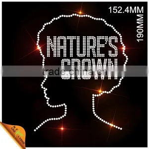 Afro Girl Rhinestone Transfer Wholesale,Iron on T- Shirt Sticker thumbnail-1