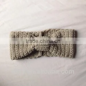 Handmade Crochet Ponytail Beanie Handband Hat thumbnail-3