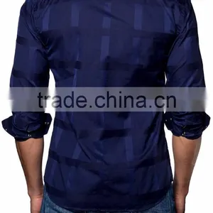 Deep Blue Men's Flannel Plaid Shirt Made of High Quality Fabric thumbnail-2