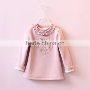 Beaded Lace Collar Knitted Winter Coat Girls Love Fungus Plus Velvet Thickened Bottoming Shirt thumbnail-1