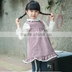 New Stylish Elegant Children Girl Ruffles Kid Clothes White Lace Dress thumbnail-1