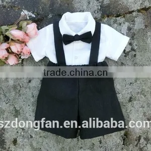 Baby Boy Blothes Wedding Outfit Baptism Suit Suspender Boys Suit thumbnail-4