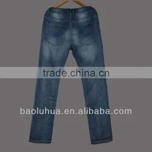 Blue Denim Mens Elastic Waist Sports Pants thumbnail-4