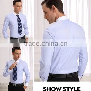 Men's Business Slim Fit Long Sleeve Shirt of Good Quality (DSHM104) thumbnail-2
