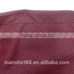 Button Down Collar Long Sleeve Gingham Causal Men Shirt 100% Cotton thumbnail-3