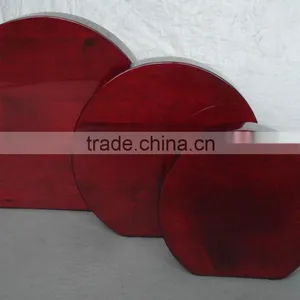 Wholesale Custom High Glossy Finish Blank Round Wooden Shield Plaque For Gifts JKC-020 thumbnail-1