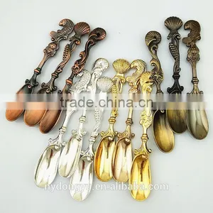 Carp Vintage Palm Sea Snail Spoon /ht Zinc Alloy Creative Jam Spoon Ice Cream Spoon and Fork /fancy Dessert Spoon Dinnerware thumbnail-1