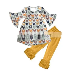 Adorable Long Sleeve Easter Bunny Toddler Baby Girls Kids Party Dresses Wholesale Children's Boutique Clothing thumbnail-1