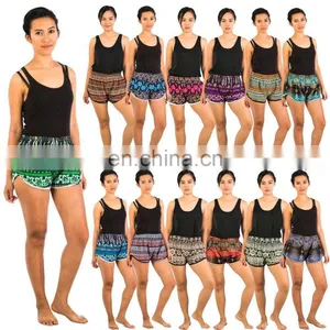 New Womens Ladies Printed Pattern Boxer Shorts Loose Fit ElasticWaist thumbnail-1