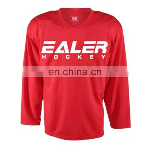 Wholesale Custom Dry Fit Sublimated Ice Hockey Team Jersey With Spandex thumbnail-4
