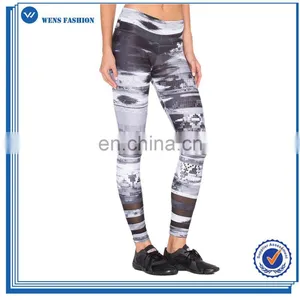 Custom Design Casual Yoga Wear Sex Compression Pants Women Printed Fitness Leggings thumbnail-1