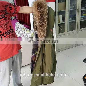 Irisfox 2016 Winter Warm Fox Fur Lining Fox Fur Hooded Coat thumbnail-5